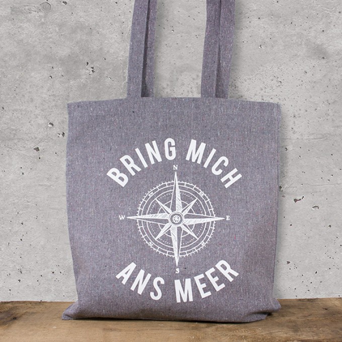 Bow & Hummingbird Baumwoll-Beutel "Bring mich ans Meer"