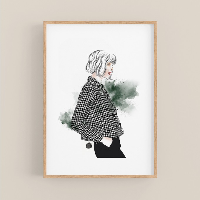 nathys_illustration - "houndstood"  DINA4 Druck/ Poster/ Illustration
