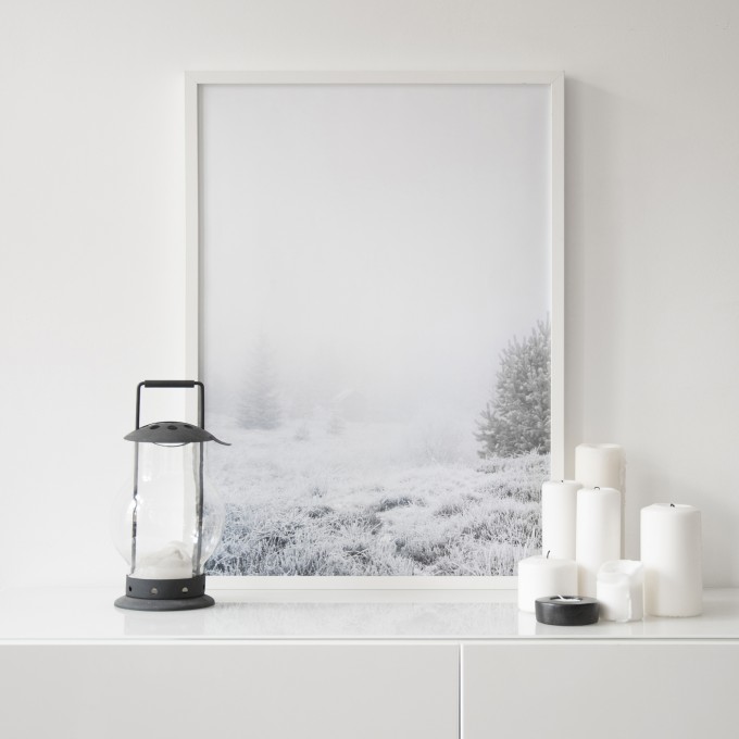 nahili ARTPRINT/POSTER "the house in the FOREST" Schnee Landschaft (DIN A1/A3 & 50x70cm)