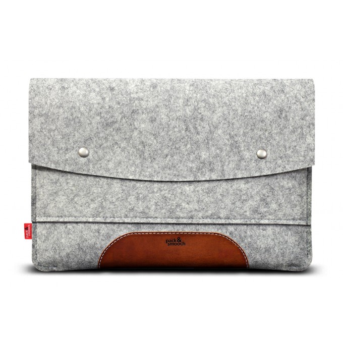 Pack & Smooch iPad Pro 12.9" (2020) Hülle, Magic Keyboard, Sleeve HAMPSHIRE 100% Merino Wollfilz (Mulesing-frei), Naturleder