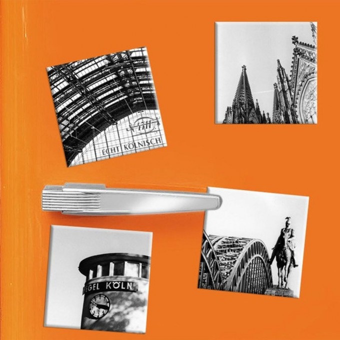 COGNOSCO Magnete Köln Viererset Kühlschrankmagnet - je 5x5cm