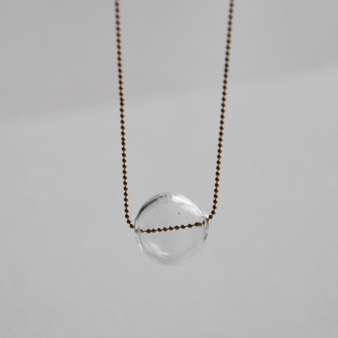 nahili KETTE "minimal Bubble" verschiedene Glas Anhänger 