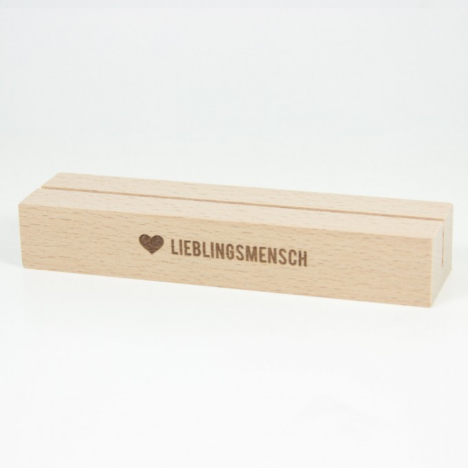 Bow & Hummingbird Kartenständer Lieblingsmensch aus nachhaltigem Buchenholz