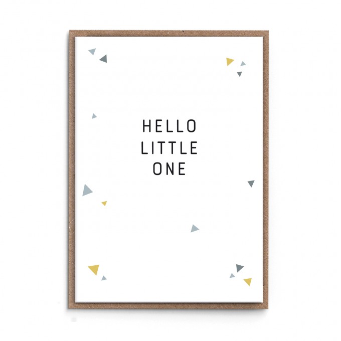 sonst noch was? Grußkarte "Hello Little One" (grau)