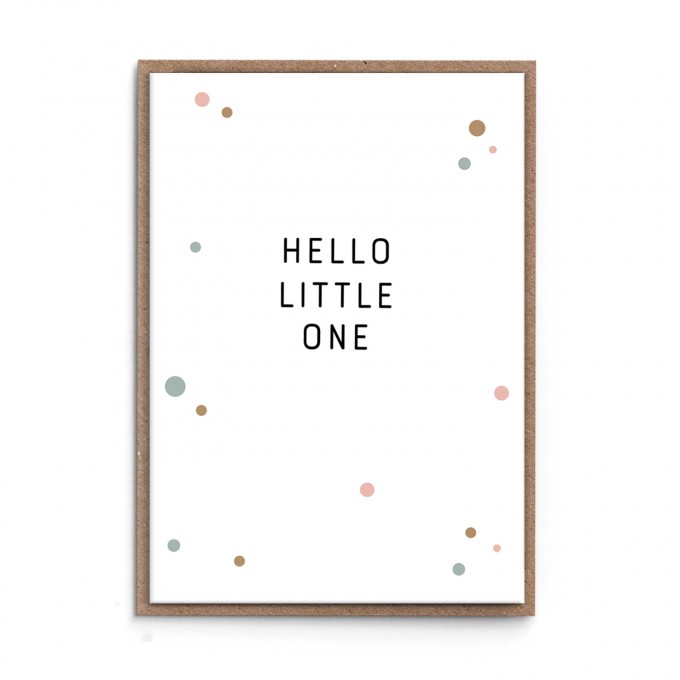 sonst noch was? Grußkarte "Hello Little One" (rosé)