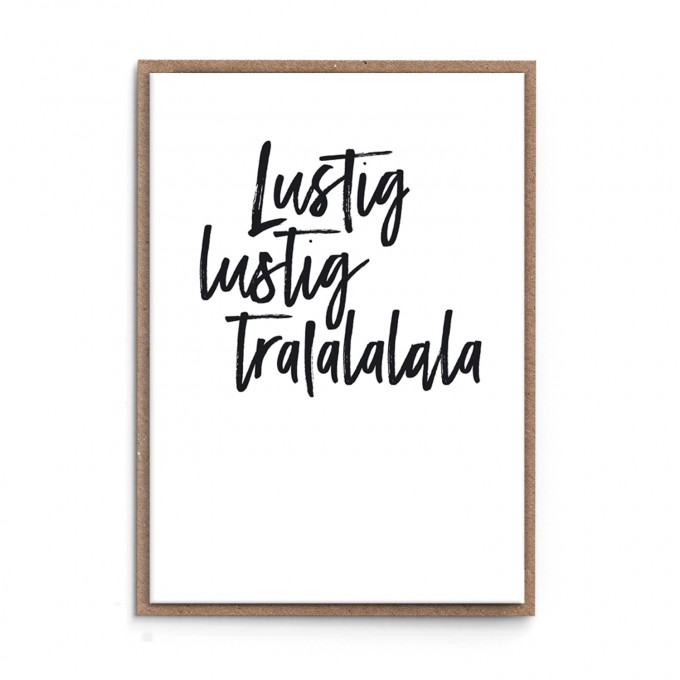 sonst noch was? schlichte Weihnachtskarte "Tralalalala"