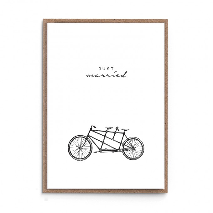 sonst noch was? Grußkarte zur Hochzeit "Just married"