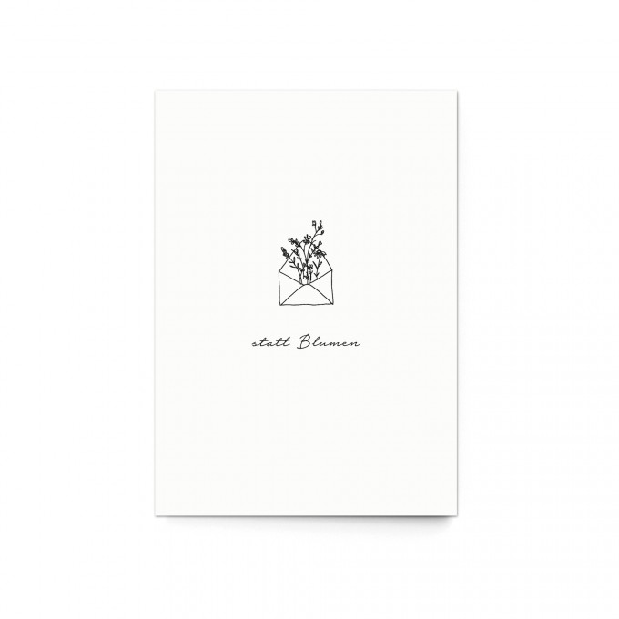 sonst noch was? Postkarte "Statt Blumen"
