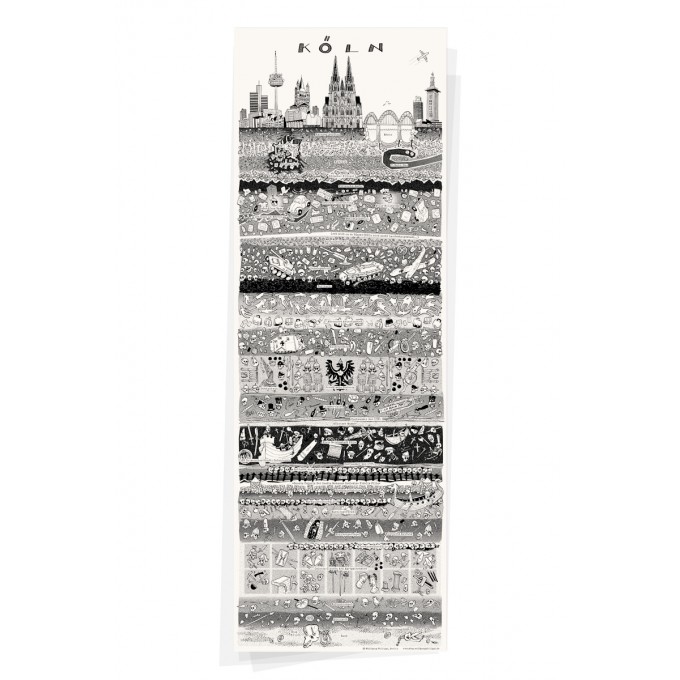 Wolfgang Philippi KÖLN PLAKAT 30x88 cm