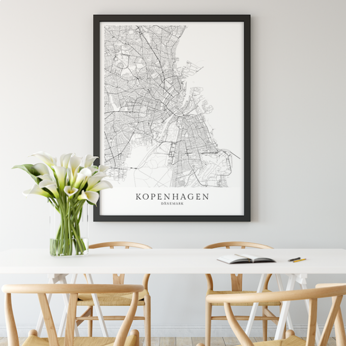 KOPENHAGEN als hochwertiges Poster im skandinavischen Stil von Skanemarie