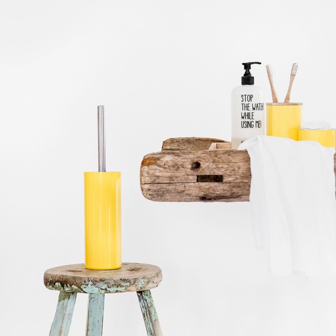 werkvoll by Lena Peter - Upcycling STAND WC-Bürstenhalter FIRE – inkl. WC-Bürste mit Edelstahlgriff