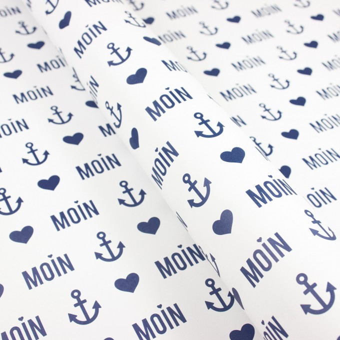 Bow & Hummingbird Maritimes Geschenkpapier Moin