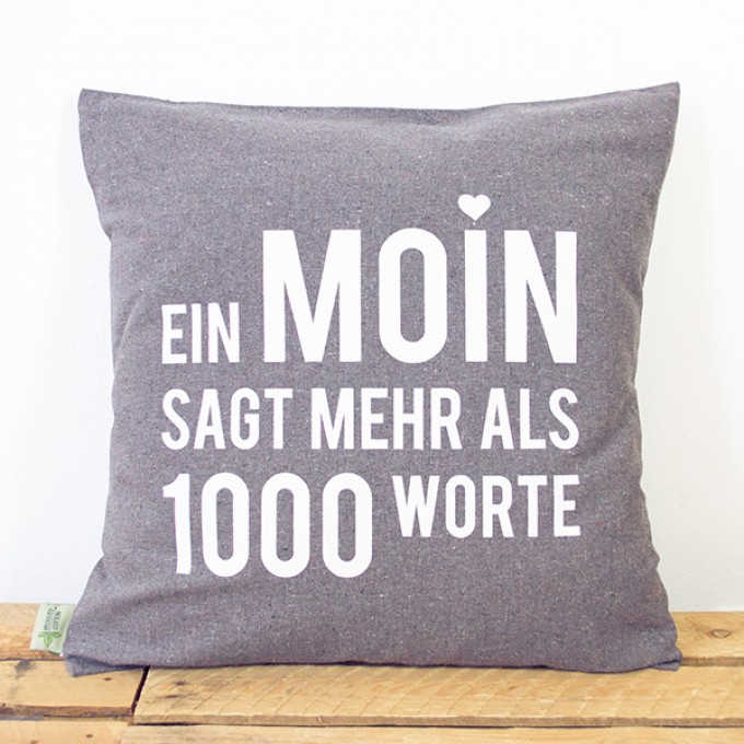 Bow & Hummingbird Kissenbezug "Ein Moin sagt mehr ..."