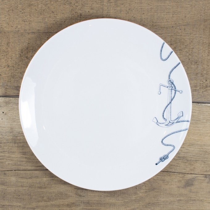 Bow & Hummingbird Porzellanteller Anker
