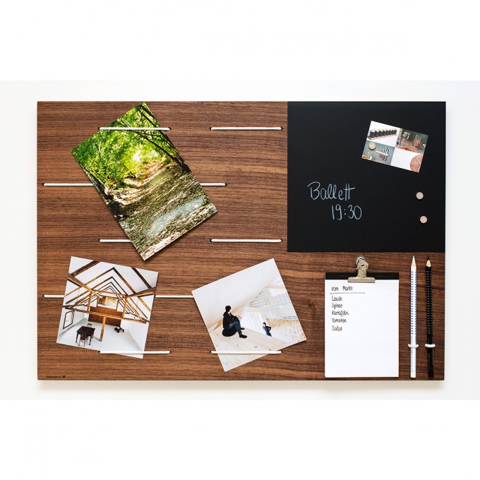 klotzaufklotz Memoboard Nussbaum