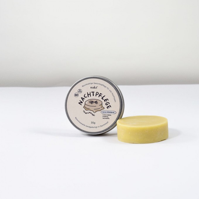 nakt® Nachtpflege • Gesichtsbutter in fester Form | Parfümfrei