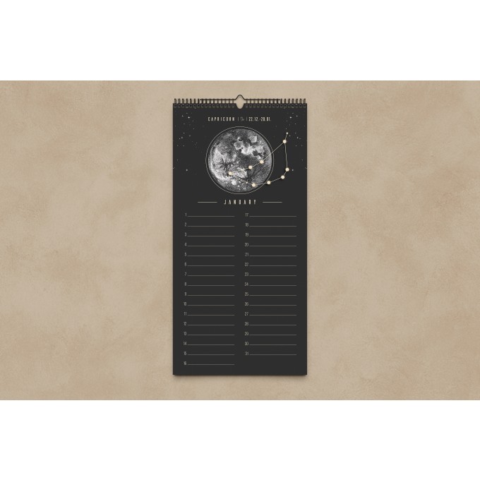 Ewiger Kalender Boho schwarz // ShellyCreates