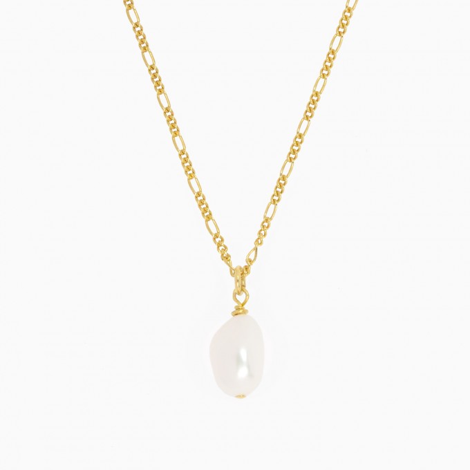 Halskette mit Perlenanhänger aus 18k Gold Vermeil & Süßwasserperle | Paeoni Colors