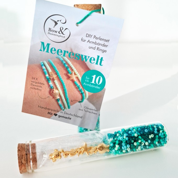 Bow & Hummingbird DIY Perlenset für Armbänder und Ringe - Meereswelt
