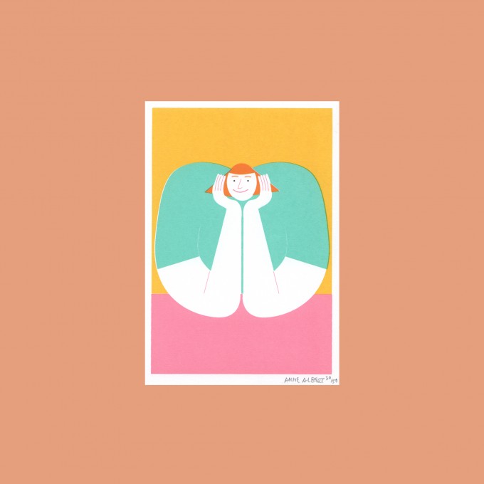 Anne Albert – Smile_mini – Siebdruck (8,6 x 12,4 cm)