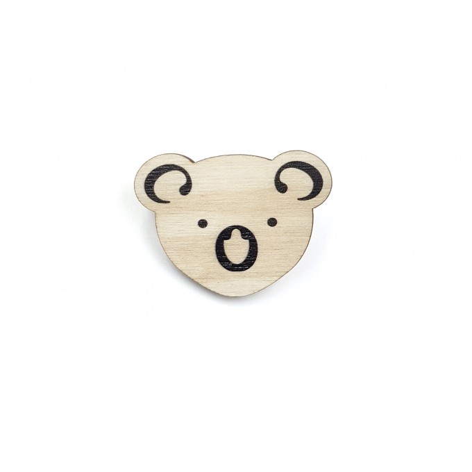 sonst noch was? Holz Pin "Typo-Koala"