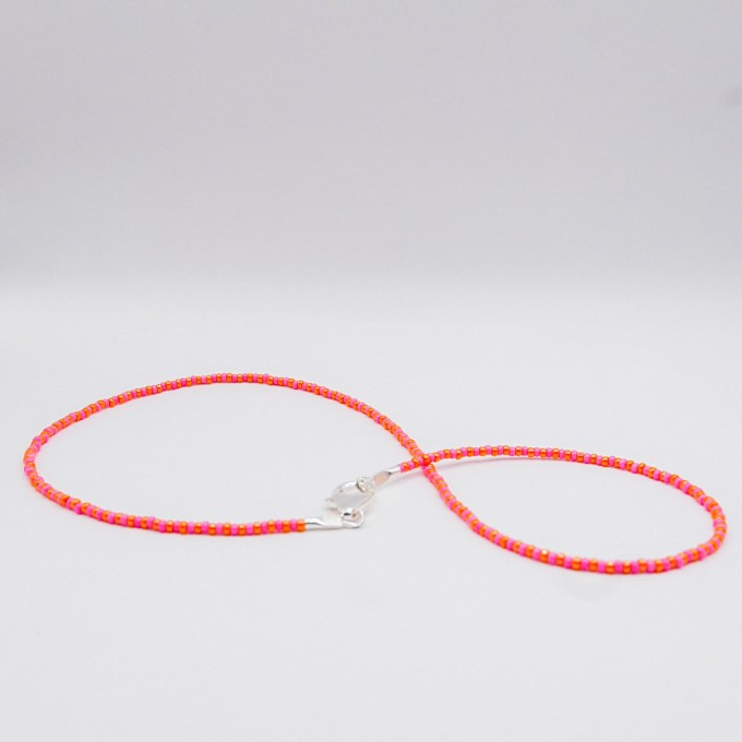 »Basic Kette« in Orange und Pink von pinapina