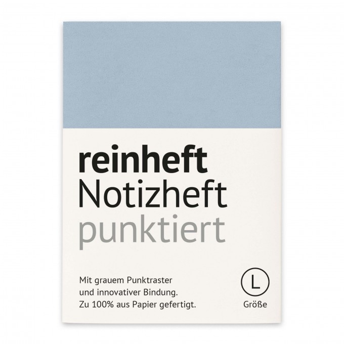 reinheft Notizheft mit Punktraster, Softcover Umschlag aus Führerscheinpapier, Größe L