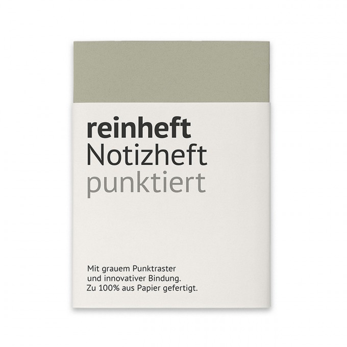 reinheft Notizheft mit Punktraster, Softcover Umschlag aus Führerscheinpapier, Größe M