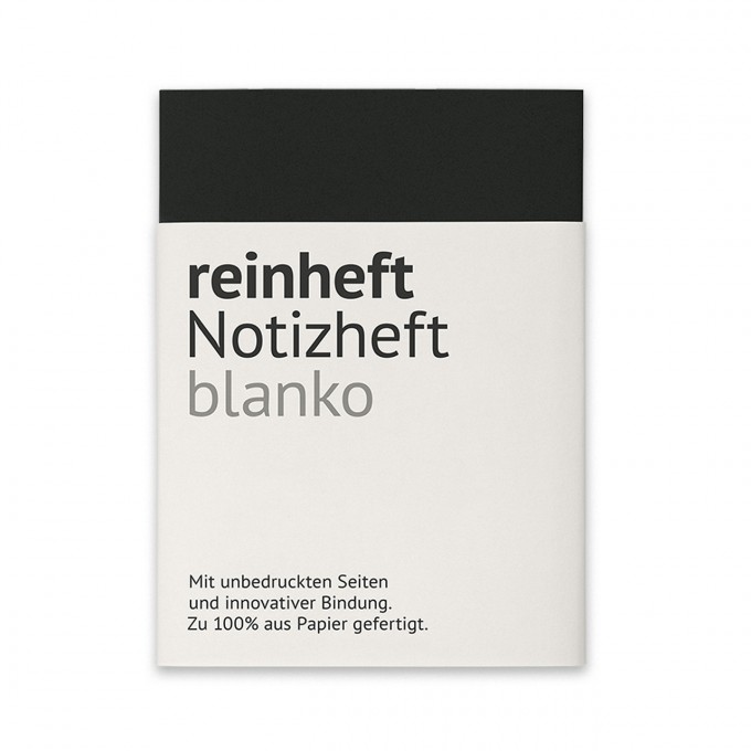 reinheft Notizheft blanko, Softcover Umschlag aus Füherscheinpapier, Größe M