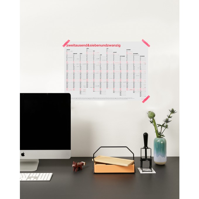 zweitausend&siebenundzwanzig - A2 Wandkalender 2027