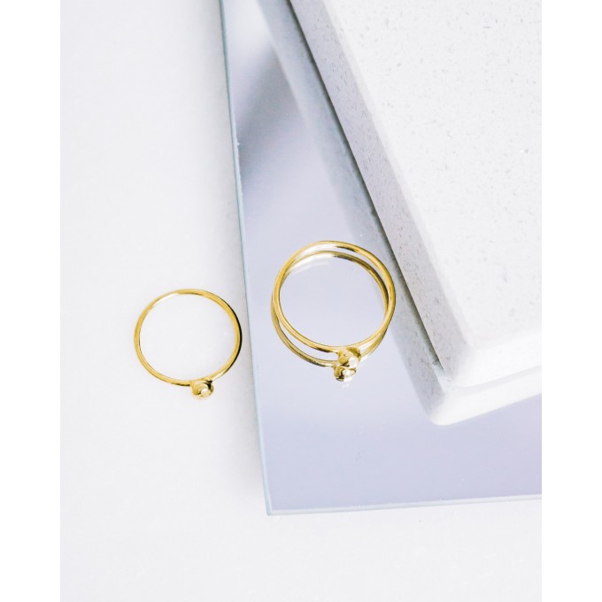 iloveblossom PEBBLE RING // gold