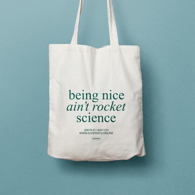 "being nice ain't rocket science" Jutebeutel – DIVERSES