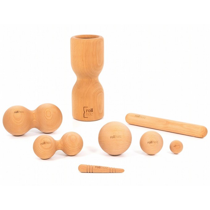 rollholz – großes Massage Set für punktuelle & flächige Behandlung 