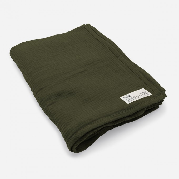 seijo | Musselin Tuch | tanne I 180-130 cm | Decke