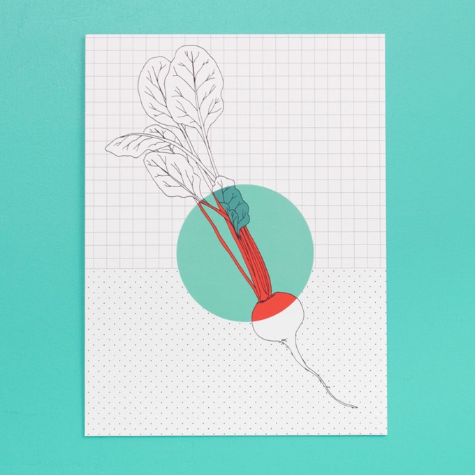 polypodium / Print - Rote Bete - 15 cm x 20 cm - A5