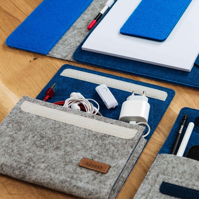 RÅVARE Kabeltasche aus Filz, für Netzteile Maus und Kabel, Laptop Zubehör