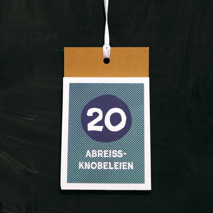 ABREISSBLOCK mit Rätseln, Mitbringsel für Knobelfans ab 12 Jahren, zu Weihnachten, Ostern, zum Geburtstag // sperlingB.design