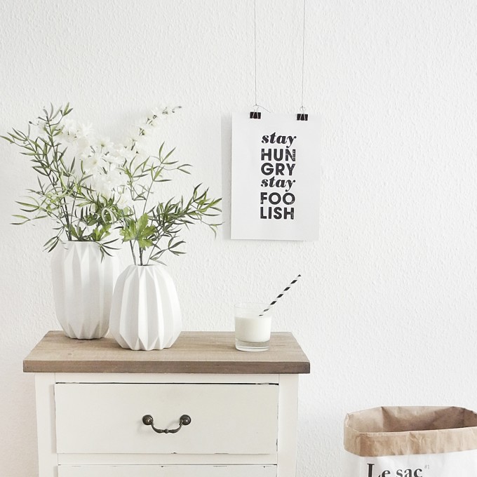 The True Type Linoldruck »stay hungry stay foolish«, ungerahmt (DIN A4), Poster, Print, Typografie, Design