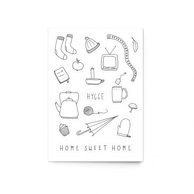 Stickerbogen A6 “Hygge”