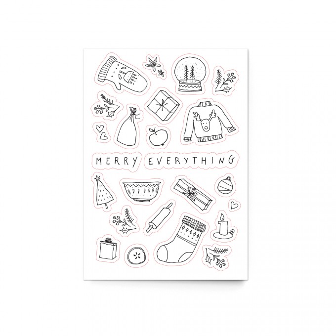 Stickerbogen A6 “Merry Everything”