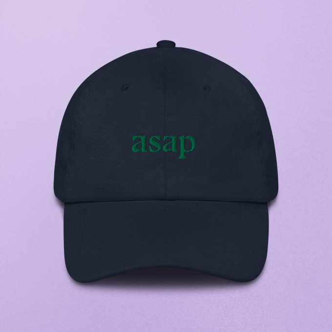 ASAP, as smooth as possible Cap, dunkelblau – studio ciao