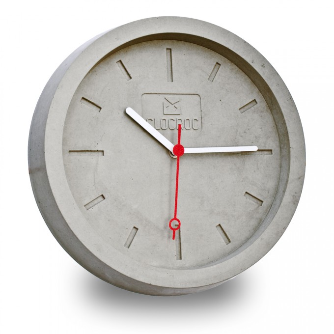 Ambientshop Clocroc Wanduhr aus Beton -  SUBMARINE Big 33cm