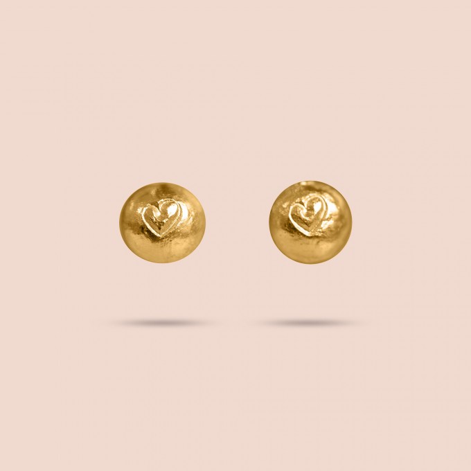 related by objects - tag it! ear studs - 925 Sterlingsilber 18k goldplattiert