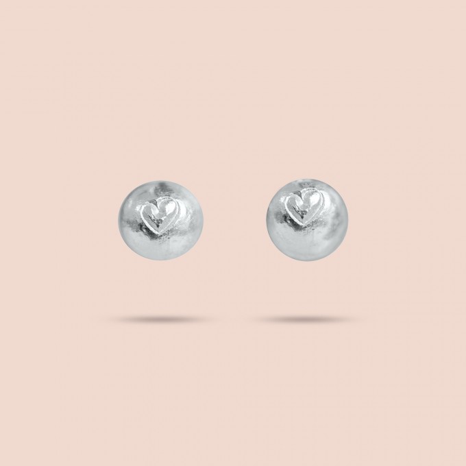 related by objects - tag it! ear studs - 925 Sterlingsilber feinversilbert 