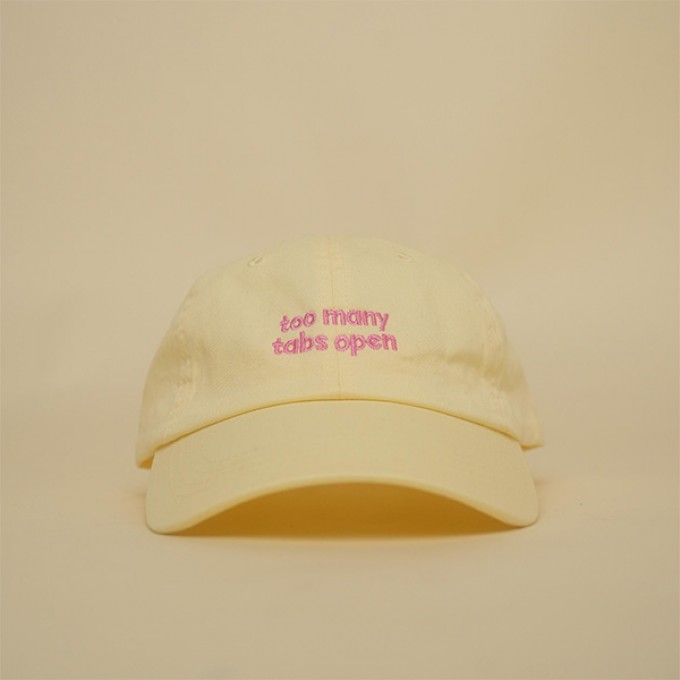 annieannie cap - too many tabs open (gelb)