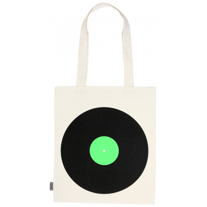 twee . VINYL NEON GRÜN . Bio-Baumwolltasche