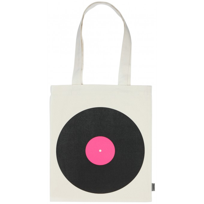 twee . VINYL NEON PINK . Bio-Baumwolltasche