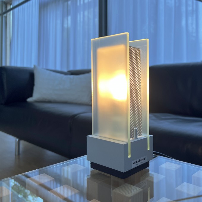 Keilbach Tischleuchte "twix", 8 x 8 x 20 cm, incl. LED Leuchtmittel, CE-geprüft