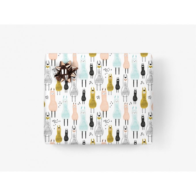 typealive / Geschenkpapier / Lama Wrap (gefaltet)