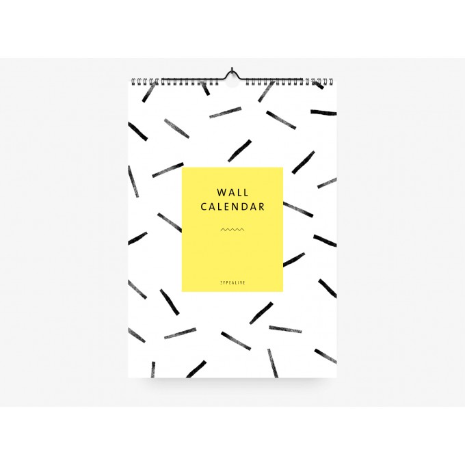typealive / Wandkalender DIN A4 / Black & White